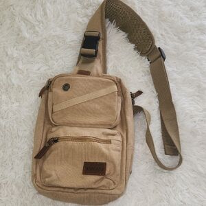 Tan Crossbody Bag for Men
